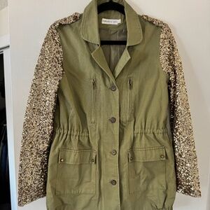 Faubourg Du Temple Statement Green Utility Jacket